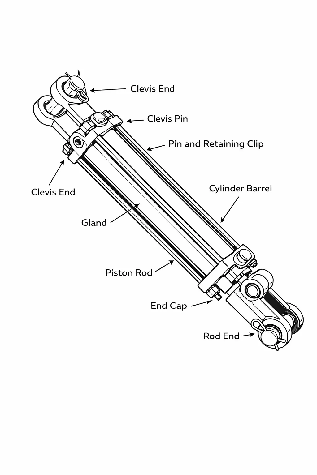 Tie-Rod Hydraulic Cylinder-structure